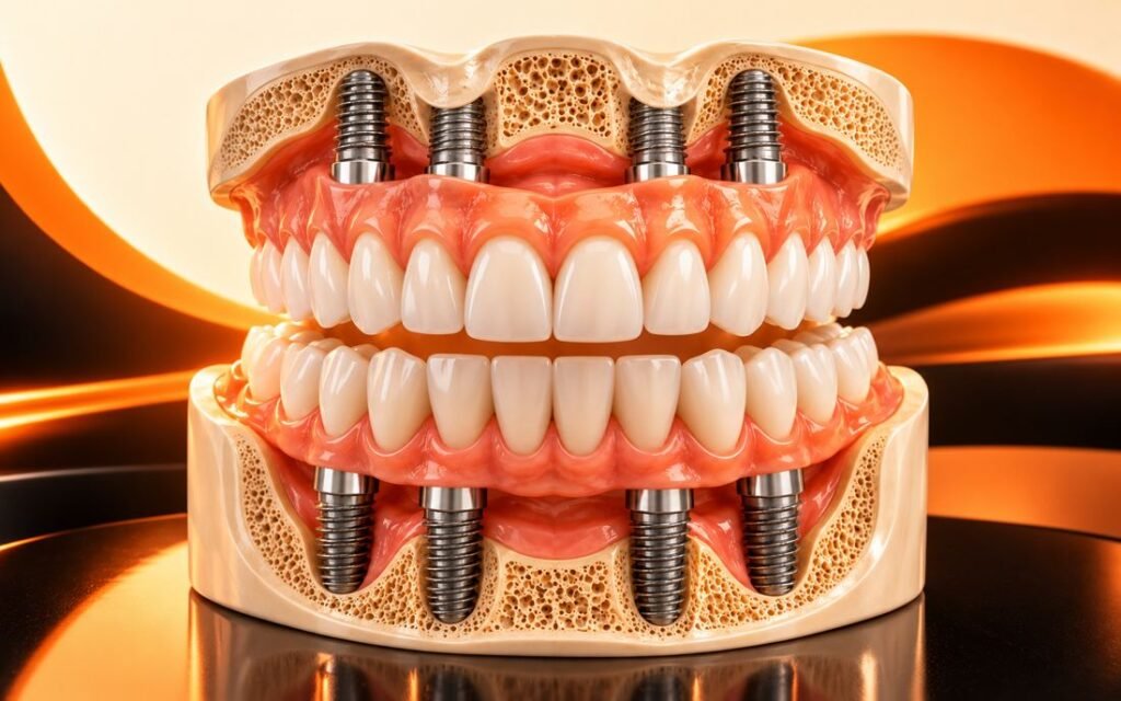 زراعة الفك كامل على 4 زرعات - مركز المدينة لطب الأسنان، ميامي الإسكندرية